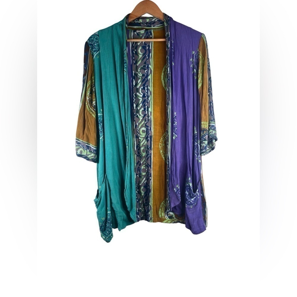 Ulla Popken Multicolor Jacket Cardigan Size 12/14 Flawed